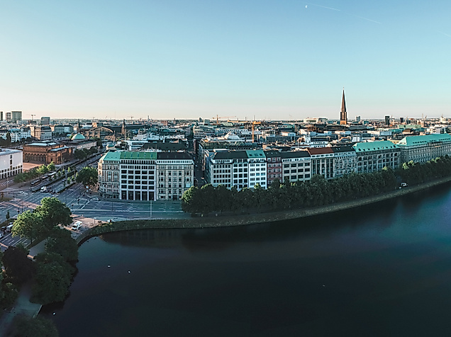 Binnenalster Sonnenaufgang